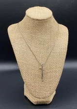 SILPADA-Sterling Silver 'Great Impressions' Twig Branch Cross Necklace N1483  #6