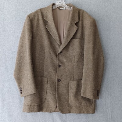 Axis Sport Coat Mens Large Brown Buttons Notch Lapel Pockets Workwear Blazer