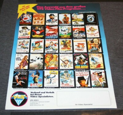 Video VHS Flyer VPS Bud Spencer Terence Hill Bronson Der Bomber Charleston