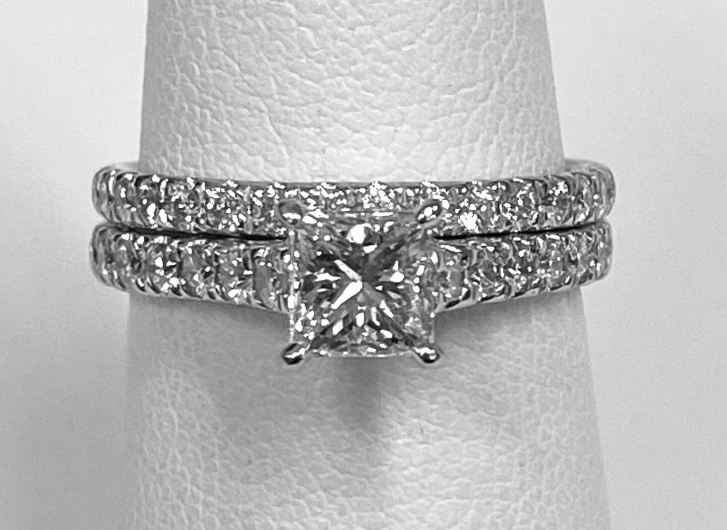 Diamond 14K White Gold Wedding Ring Set eBay