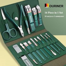 12-16pcs/set Nail Cutter Set Stainless Steel Nail Clippers Set With Folding Bag