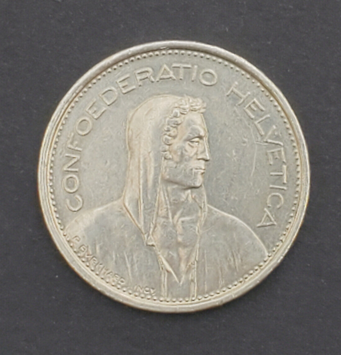 本物保証 エラー2枚セット スイス5フラン 2フラン 1976 Switzerland 5 Swiss Francs - 5 FR - Helvetica, Very Nice