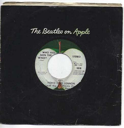 JOHN ONO LENNON- INSTANT KARMA/WHO HAS SEEN THE WIND?-VINYL 7" 45RPM record - Picture 2 of 2