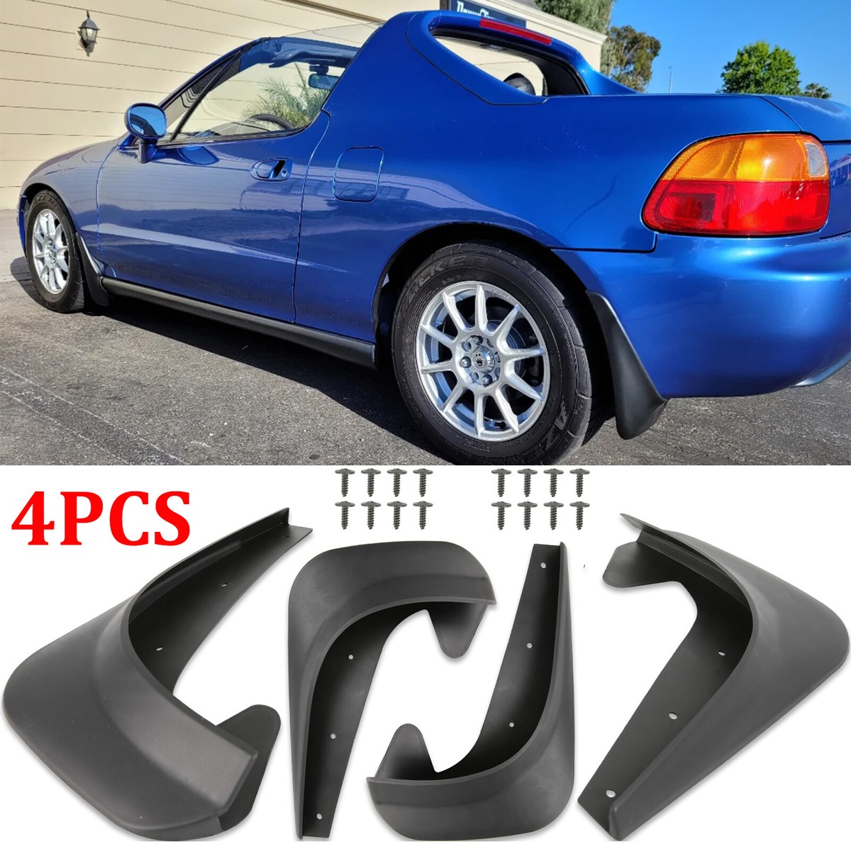 For Honda Civic Del Sol Front Rear Mudguard Mud Flap Guard Splash