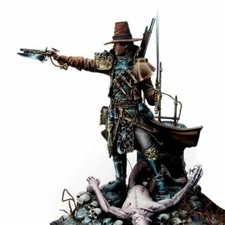 1:24 75mm Resin Figure Model Kit Witch Hunter (2 HEADS) Van Helsing High Quality