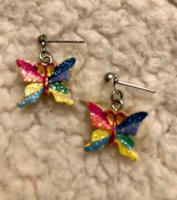 Cute, Colorful Butterfly Earrings