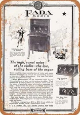METAL SIGN - 1924 FADA Radios - Vintage Look Reproduction