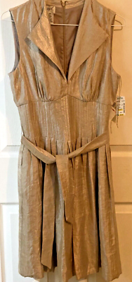 Maggy London Champagne Fit And Flare Pleated Cocktail Dress Size 10P NWT $59 | eBay Maggy London Champagne Fit And Flare Pleated Cocktail Dress Size 10P NWT $59 | eBay