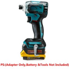 1 Adapter for Dewalt 20V MAX Battery To Power for Makita 18V LXT Impact Tools