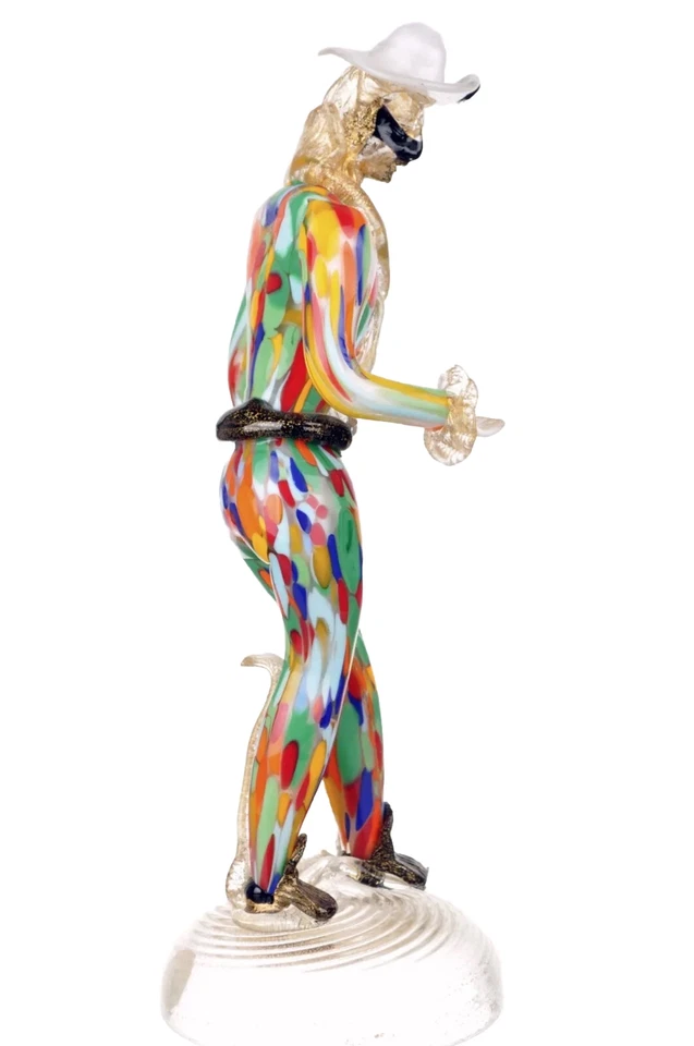 MURANO Art Glass Commedia Dell'Arte Gentleman Figurine Gianni Seguso Italy New - Image 3 of 4