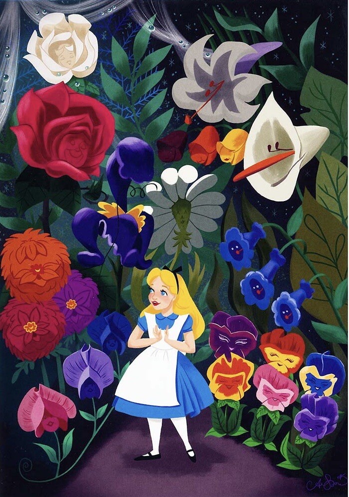 Disney Parks The Wildflower Alice In Wonderland Postcard 5