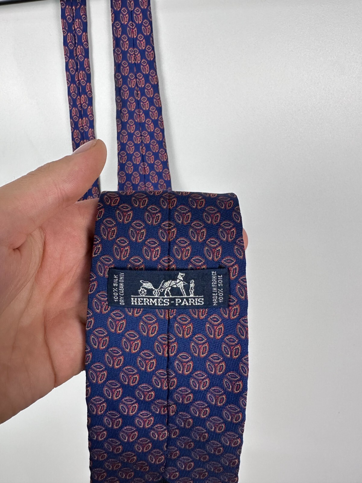 Authentic HERMES Necktie Pattern Tie Multi-Color … - image 6