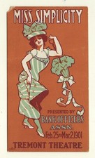 1901 JULIAN ELTINGE Drag Queen Female Impersonator Ink Blotter "Miss Simplicity"