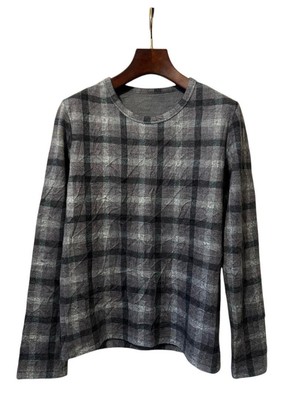 Yohji Yamamoto Winkle Check Knit Sweater Size M Excellent 