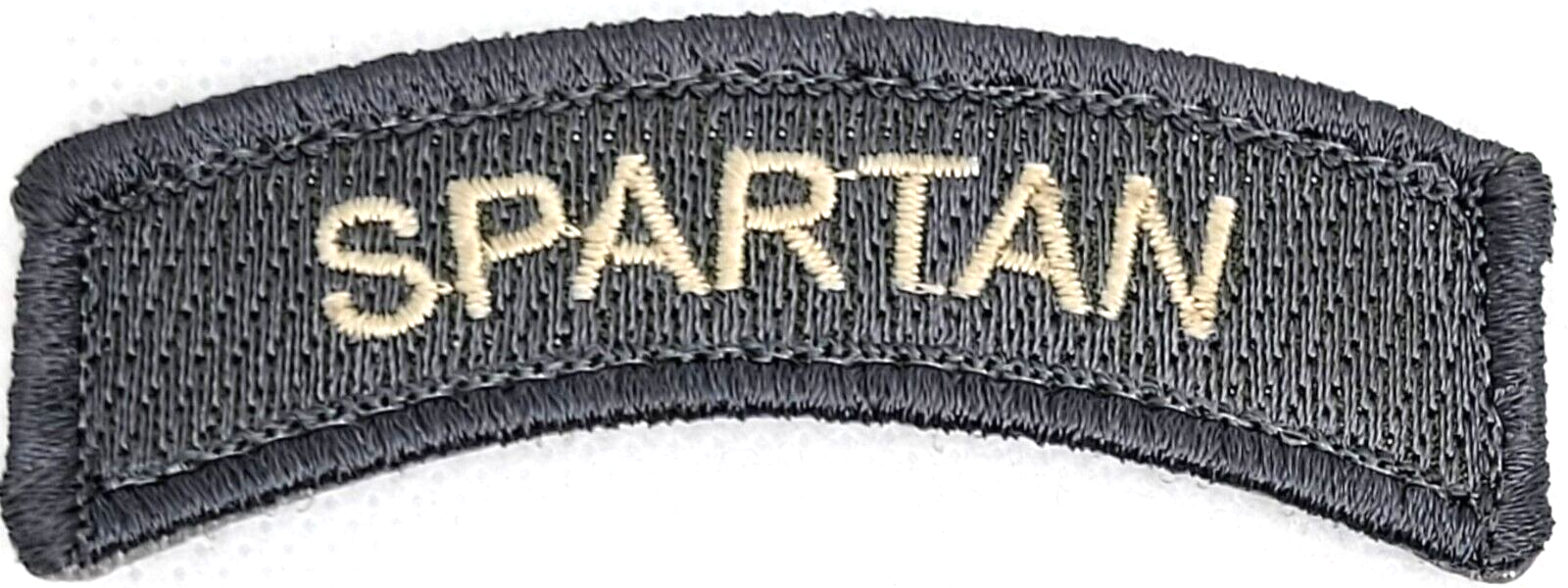 Spartan Rocker Tab Arc Tactical Patch Dark Grey Off White ACU Light