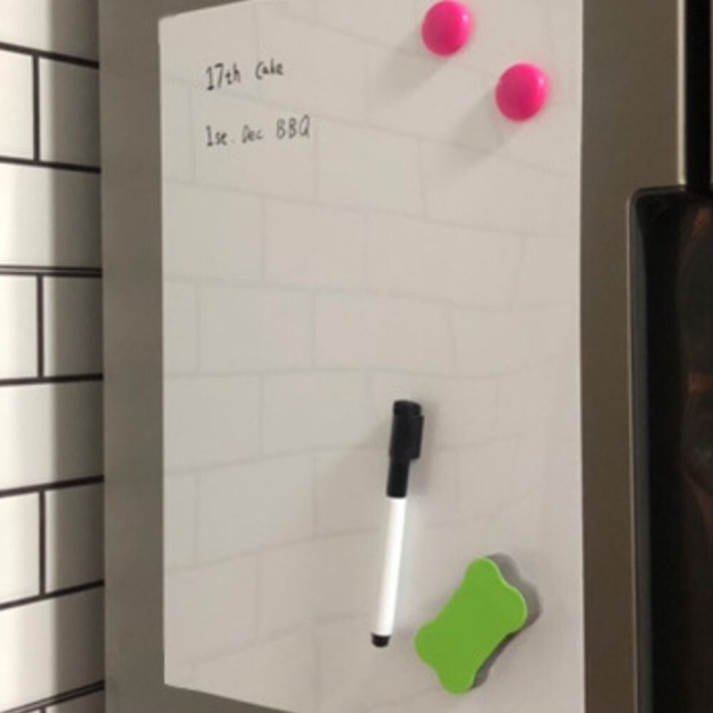 Fridge Whiteboard Dry Erase Memo Board Kitchen Notice