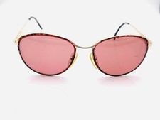 Vintage Logo Paris LC614 Gold Multi-Color Metal Oval Sunglasses FRAMES ONLY