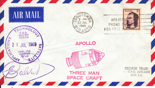 Apollo 11 Tracking TGS Cooby Creek, Toowoomba 22.07.69 - Afbeelding 1 van 1