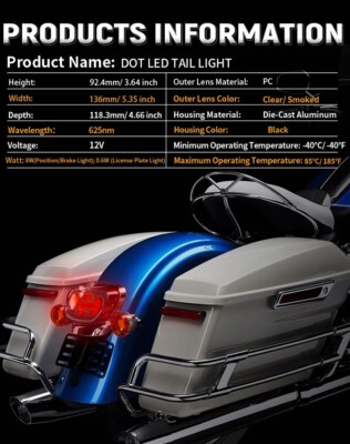 RACEPRO Motorrad Rücklicht LED Kotflügel Tri Bar Rücklicht LED Bremslicht für Harley Davidson Dyna Fat Bob FXDF 2008-2020
