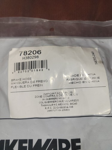 Brakeware Brake Hose 78206 - Picture 2 of 3