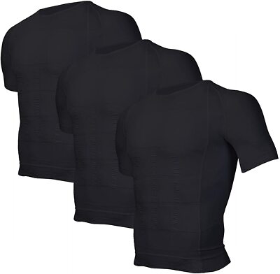 Packs Herren Kompression Bauchweg Shirt Shaper Taillenformer Unterhemd Mieder DE