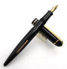 Vintage Eversharp Skyline Fountain Pen Black Gold Trim 14K Nib 4 7/8" VG — photo 3
