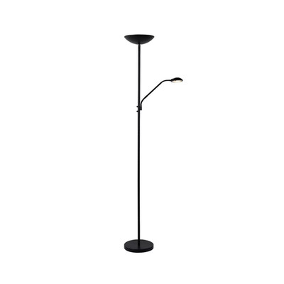 Lucide LED-Deckenfluter Zenith mit LED-Leselampe schwarz Stehlampe Stehleuchte