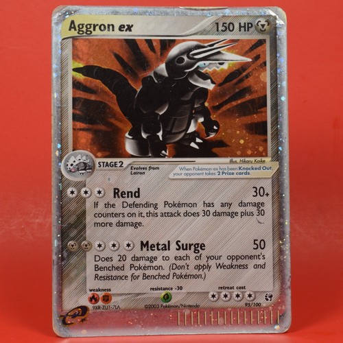 Pokemon TCG English Card ex Sandstorm Aggron ex 95/100 Holo DMG