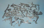 Vintage 1960s Marx Battleground Play Set Small Silver Plastic Accessories x 60