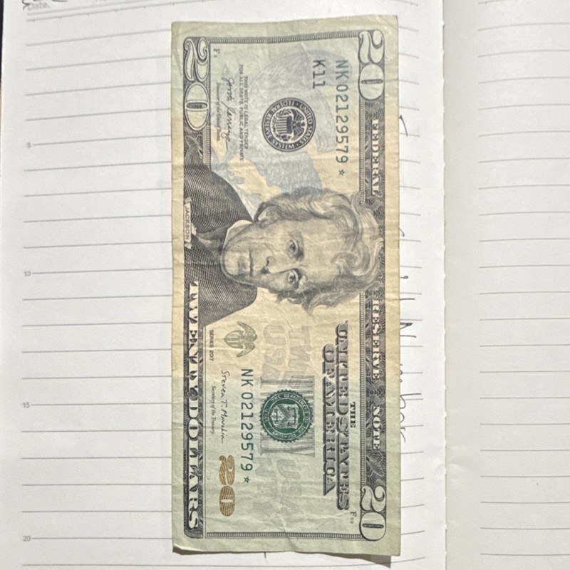 2004 $20 Federal Reserve Note Banknote Circulated Star Note Uncertified Jackson