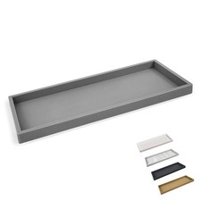 Countertop and Vanity Tray - 11.7" Silicone Bathroom Counter Tray, Dish Soap ...