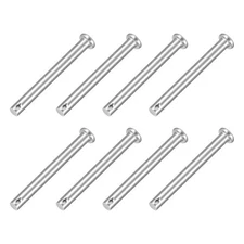 8Pcs 1/4" x 2-3/16" Single Hole Clevis Pins, 304 Stainless Steel Flat Head Pins