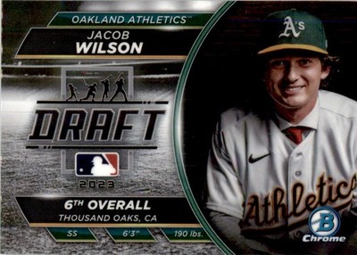 Jacob Wilson 2023 Bowman Draft Night RC Oakland Athletics #BDN-2