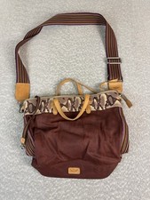 Consuela Womens Brown Snake Skin Pattern Shou...