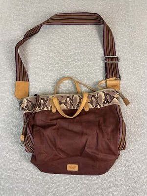 Consuela Women's Brown Snake Skin Pattern Shoulder Tote Bag
