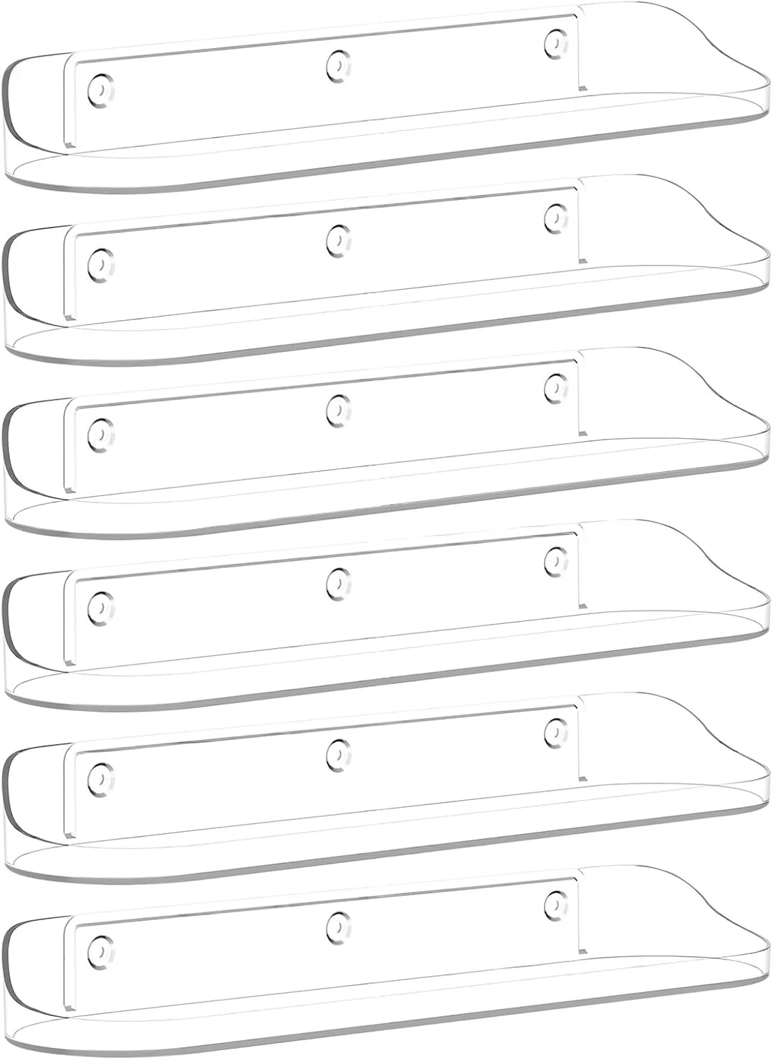 Floating Shelves Wall 6-Pack 15" Wall Shelves Bathroom Bedroom Kitchen Living