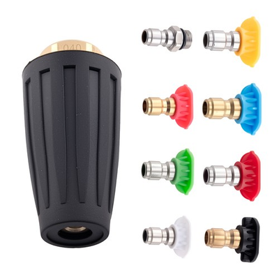 #ad 4000PSI Pressure Washer Turbo Head Nozzle Spray Nozzles for 1 4 QC Multi Angle $24.57