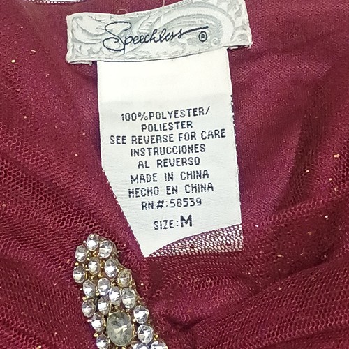 Y2k Sparkly Strapless Midi Dress Cranberry Womens M Whimsigoth Fairy Party NWT - Picture 6 of 15