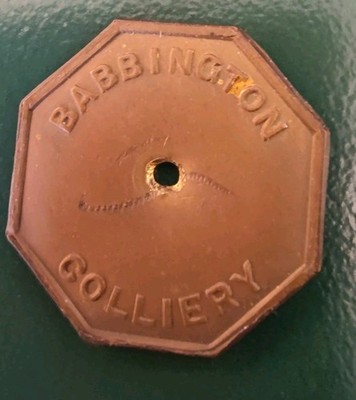 Babbington Zeche Bergleute Grube Scheck Tally Medaille
