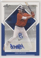 2016 Leaf Perfect Game National Showcase Blue 13/15 Josh Hatcher Auto 2w3
