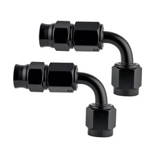  PTFE Hose End Fitting 90 Degree Black for PTFE Hose Only 2PCS 3AN 90Degree