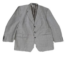 Bert Pulitzer-Lana Seta Wool/Silk Men Houndstooth Blazer Size 44R
