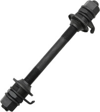1PCS Bike Axle 140Mm Bicycle Multiple Speed Front Hub Axle 3/8 Inch Black Bike