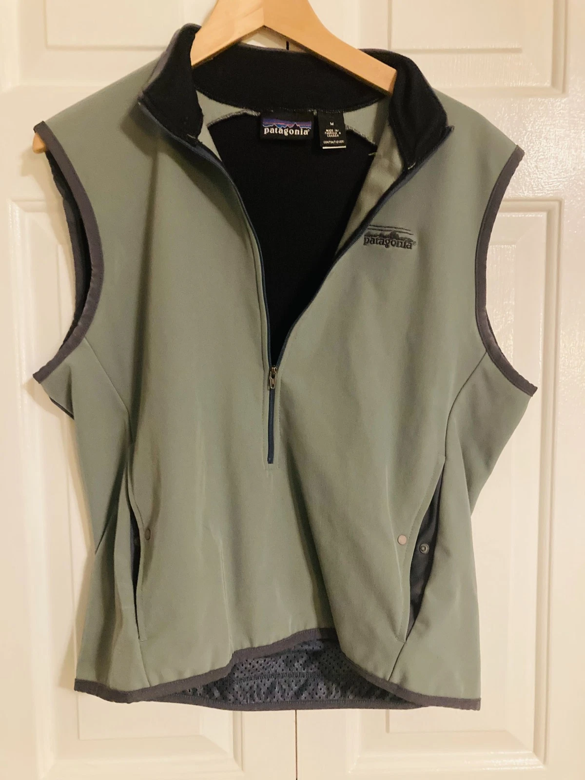 Pategonia Unisex Medium Pullover Vest - Grey/Green
