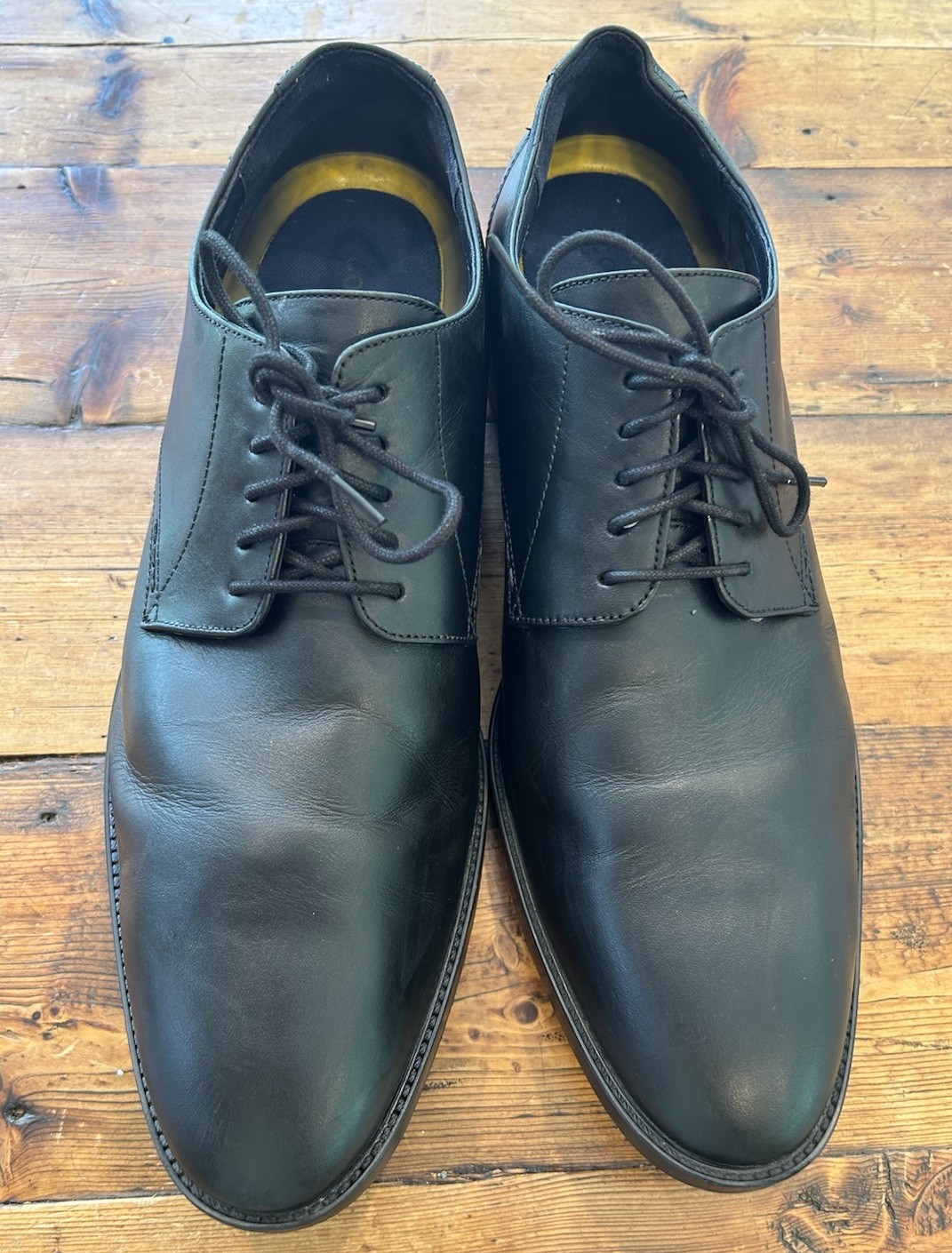 SAOLA COLE HANN Oxford uomo biancospino tinta unita nero C32351 taglia 13M