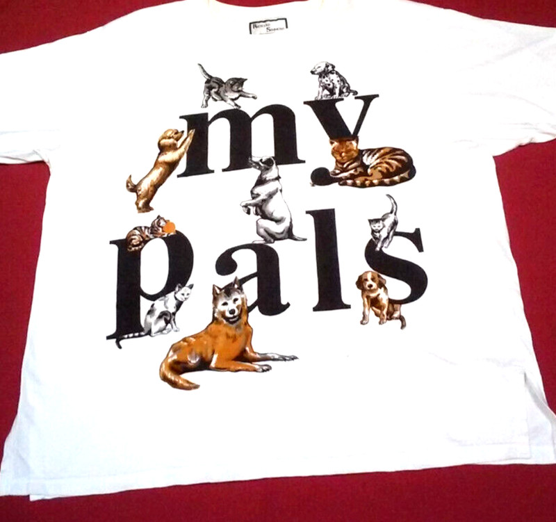 RARE  "My Pals" DOGS and CATS T-SHIRT by Richard Simmons. Size 2X. Vintage