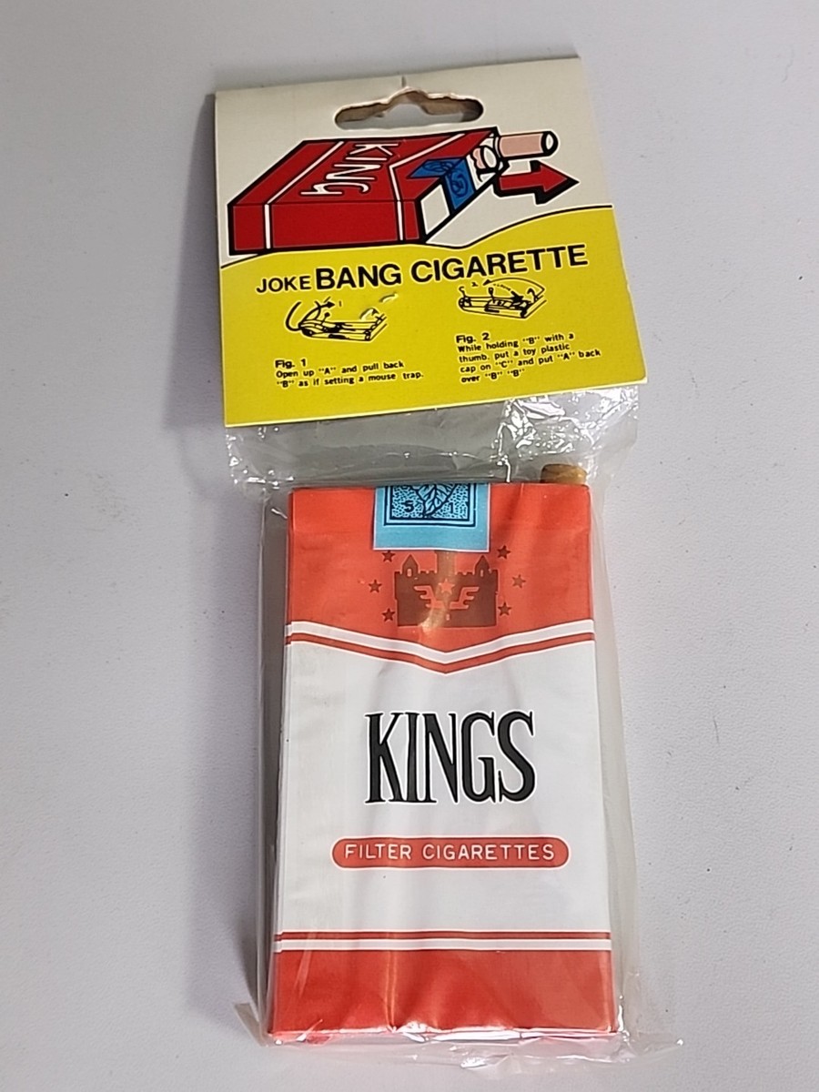 bang cigarette Vintage KINGS Funny BANG CIGARETTE PACK Fake Exploding Gag Trick Prank Joke  NOS