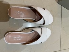 Carvela Kurt Geiger White Cross Strap Sandals – Size EU 37