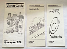 Spaceport USA NASA Kennedy Space Ctr 3 Pamphlets 1987 Spacelab Visitor Guide Lot