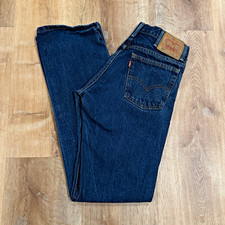 Vintage Y2K Levi's 517 Men's Dark Wash Blue Denim Bootcut Jeans Cotton 30x34